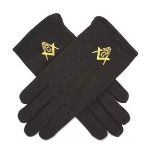 Vente en gros Nouveau Gants maçonniques tricotés de couleur noire avec doublure en coton doux OEM pour l'extérieur Gants maçonniques d'hiver - Product Image 5