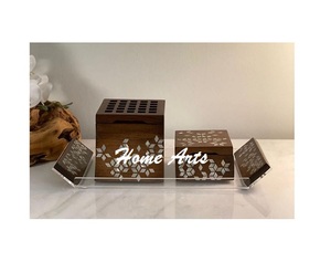 Customized Size And Shape Mabkhar Designer Bakhoor Burner With Acrylic Tray And <b>Box</b> Incense Bakhoor Incense Burner - Product Image 4