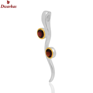 Clásico 925 plata esterlina dos tonos citrino piedra preciosa colgante fiesta regalo joyería chapado en oro joyería hombres mujeres - Product Image 4