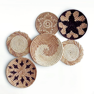 Décoration murale tissée, panier tissé en herbe de mer haute performance, art déco, artisanat, couleur personnalisée, fabricant vietnamien - Product Image 2