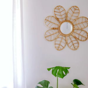 Top nouveau Design Antique rotin mur Salon miroir luxe salon décors à la maison avec personnalisé petit verre rond encadré miroir - Product Image 5