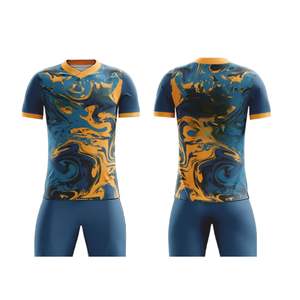Chándal personalizado de manga corta para hombre y mujer, uniforme de fútbol de secado rápido, estampado por sublimación, ropa deportiva para fútbol - Product Image 1