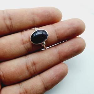 925 Sterling Silver Boho Hippie Ring with Natural Amethyst Big Stone Oval Cut <b>Purple</b> Women's Wedding Ring - Product Image 6