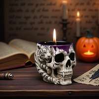 Dumo Tigre Crâne Moule en silicone DIY Bougie Coupe Plâtre Jardinière Pot de Ciment Pot de Rangement Décoration Halloween Fabrication de Cadeaux Faits à la Main