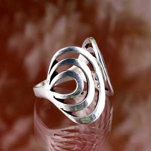 Fashionable Design Spiral Brass <b>Ring</b> Silver Plated Hollow cutout Open Band Tribal <b>Ring</b> Vintage Handmade Wholesale women <b>Ring</b> - Product Image 2