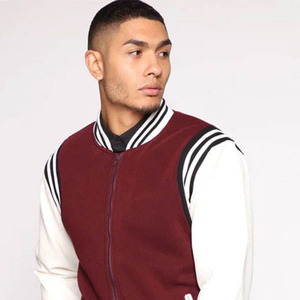 Vente en gros Veste universitaire personnalisée en chenille avec logo brodé pour hommes et femmes Veste de baseball d'hiver à col montant et manches longues - Product Image 6