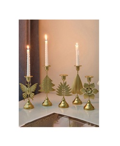 Portavelas de metal de hierro con elegantes ramas y detalles de hojas perfecto para el hogar inspirado en la naturaleza o las vibraciones de retiro de spa - Product Image 6