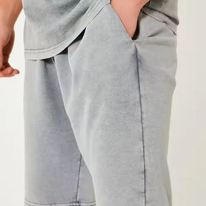 Conjunto de Chándal de Felpa Personalizado, Camiseta y Pantalones Cortos, Estilo Vintage con Hombros Caídos, Conjunto Deportivo de Invierno de Peso Pesado - Product Image 2