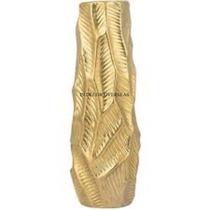 Florero de diseño único chapado en oro de alta calidad de aluminio fundido de alta calidad de aspecto elegante de fabricante indio - Product Image 1