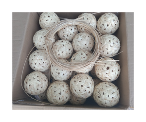 Commandes en gros de boules de rotin décoratives faites à la main exportateur de gros artisanat du Vietnam fournisseur de boules de rotin à prix compétitif - Product Image 1