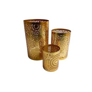 Fonctions de mariage et décoration intérieure Bougeoirs en métal argent et or Pièce maîtresse de table Accents de décoration intérieure à utiliser avec pilier - Product Image 4