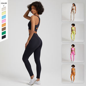 ชุดโยคะสไตล์ด้านหลังพร้อมแผ่นรองหน้าอกชุดเล่นกีฬาเปลือยสำหรับเล่นฟิตเนสวิ่งกลางแจ้งกันกระแทก - Product Image 6