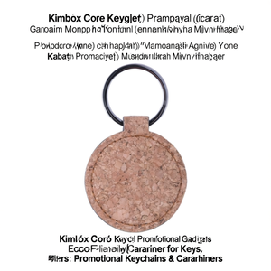 Portachiavi in Sughero Kimbox, Gadget Promozionale Sostenibile, Moschettone Ecologico per Chiavi - Product Image 3