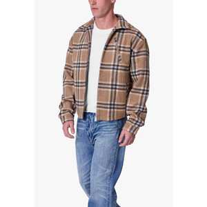 CHAQUETA FRANELA A CUADROS CON CREMALLERA DELANTERA - Product Image 4