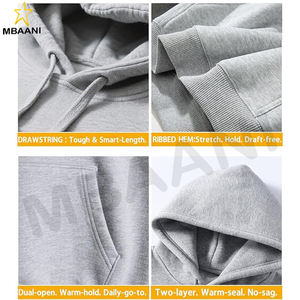 Sudadera con Capucha para Hombre y Mujer, Sudadera Deportiva en Color Gris Claro - Product Image 6