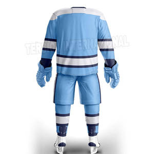 Uniformes de hockey sur glace personnalisés pour hommes avec logo imprimé personnalisé Ensembles 100% polyester pour adultes à impression numérique - Product Image 6
