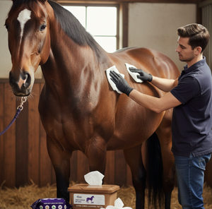 OEM ODM Factory Logo Free Wipes Extra Large Reusable 12x12 in for Dog Pet Horse Grooming Coat Care and All Purpose 30count - Product Image 4