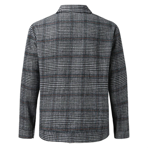 2024 printemps automne mince Plaid manteau hommes vêtements décontracté manteau veste col rabattu simple boutonnage vêtements d'extérieur hommes vestes - Product Image 3