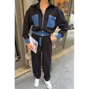 Costume en modal style décontracté Jean Garnili 10251 avec col trucker - Product Image 3