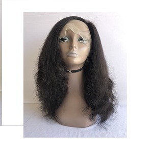 Nueva llegada de calidad superior mejor crudo virgen completo de encaje ondulado Peluca de templo indio Remy visón humano brasileño al por mayor de cutícula alineada - Product Image 1