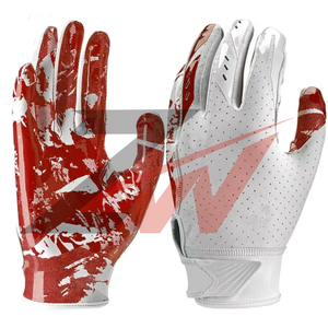 Gants de football américain unisexes personnalisés de haute qualité, dernière collection de vêtements de sport, matière en silicone antidérapante, design unisexe confortable - Product Image 4