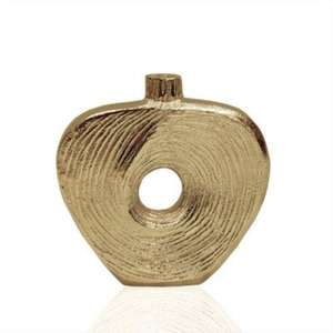 Jarrón de metal artesanal indio único para temas de decoración cultural y moderna acabado pulido dorado forma y tamaño personalizados - Product Image 1