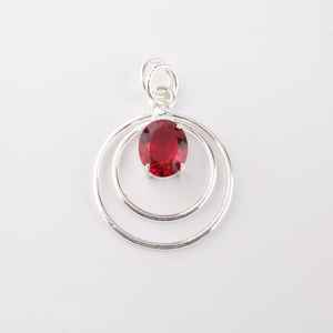 Collier pendentif en rubellite rose, plaqué or 18 carats, argent sterling 925, fait main, certifié IGI, pour femme, octobre - Product Image 4