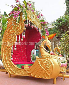 Elegante diseño de pavo real boda Doli para Grand UK entradas mejor tradicional Palki precio de fábrica tendencia matrimonio de pavo real Doli - Product Image 4