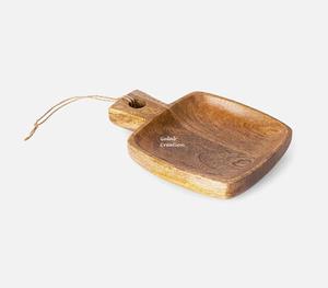 Plateau en bois de manguier pour les collations et les fruits secs Plateau de service rustique fabriqué à la main pour la cuisine, la salle à manger et les réceptions festives - Product Image 3