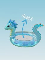 Grand tapis flottant de piscine en maille de style dragon en PVC Lit de bronzage flottant portable pour adultes Usine gonflable Été Eau Amusement extérieur
