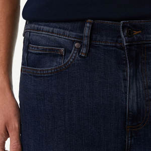 กางเกงลำลองขายาวผ้าแคนวาสสีน้ำเงินสำหรับผู้ชายกางเกงยีนส์ขาดแบบวินเทจ - Product Image 5