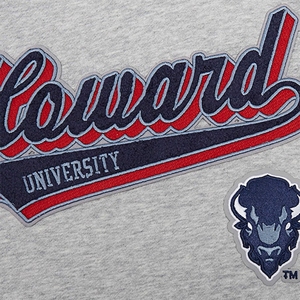 Sudadera con capucha personalizada Howard University BISON, forro lavado sólido Premium HBCU, bordado de serigrafía personalizado, 100% algodón - Product Image 6