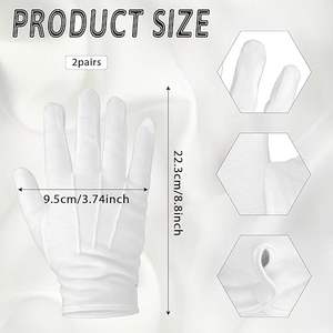 Vente chaude 100% Gants anti-poussière en coton biologique blanc avec logo personnalisé Gants anti-poussière de sécurité respirants et anti-coupure - Product Image 3