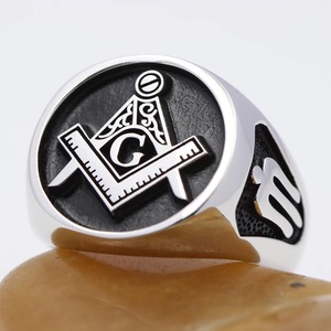 Vintage Master Mason plata esterlina joyería masónica anillo Caballeros Templarios delantales Royal Arch parches - Product Image 2