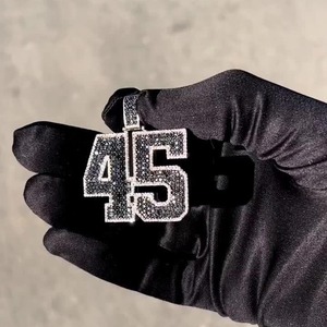 RB Gems haute qualité 925 Sterling personnalisé classique diamant pendentif pour femmes bijoux fins effet glacé GIA cadeau de fiançailles - Product Image 1