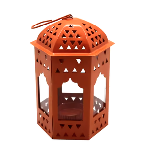 Lanterne marocaine antique décorative bougie colorée lanternes votives pour la décoration de la maison noeud suspendu décoration murale - Product Image 1