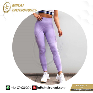 กางเกงโยคะเอวสูงไร้รอยต่อของผู้หญิงกางเกงกีฬากลางแจ้งแบบกลวงกางเกงออกกำลังกายวิ่งฟิตเนสยิมเลกกิ้ง OEM - Product Image 2