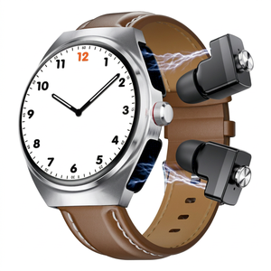 Montre connectée « Quand il fait pluie » avec écran IPS de 1,53 pouce, NFC, moniteur de fréquence cardiaque, bracelet en cuir, tracker d'activité unisexe - Product Image 3