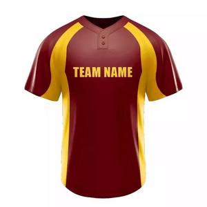 Vente en gros 100% Polyester Baseball Jersey Softball Chemises Couleurs Personnalisées Imprimé Respirant Haute Qualité Uniforme Adultes Sportswear - Product Image 6