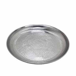 Servir redondo asequible de lujo con platos martillados Servir platos de aluminio y pulir para la decoración de restaurantes y hoteles - Product Image 3
