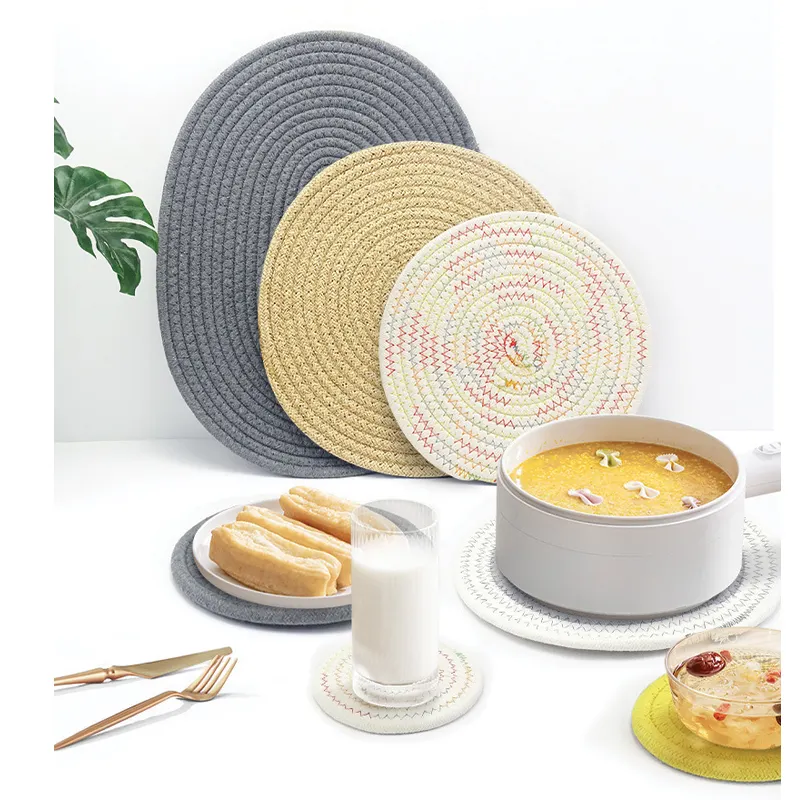 Arabic Washable Wholesale Round Dining Table Cotton Rope Kitchen Accessories Placemat