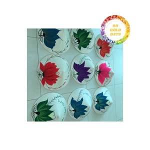 หมวกทรงกรวยที่มีน้ำหนักเบาทำจากไม้ไผ่และใบปาล์มที่สมบูรณ์แบบสำหรับกิจกรรมทางวัฒนธรรมงานเฉลิมฉลองแบบดั้งเดิมและการแสดงบนเวที - Product Image 1