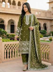 Salwar Kameez de Estilo Bollywood para Mujer, Diseño de Diseñador, en Falsa Georgette, con Bordado y Lentejuelas, Traje Indio Pakistaní para Fiesta - Product Image 4