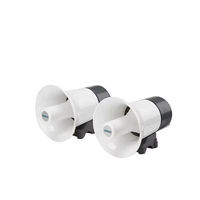 Haut-parleur de sirène blanc SENKEN 12V 20W, alarme d'urgence, klaxon de voiture, klaxon de moto puissant avec support de montage en métal