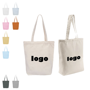 Sac fourre-tout en toile personnalisé avec impression du logo sac à provisions en coton recyclé naturel sac en coton à poignée écologique - Product Image 2