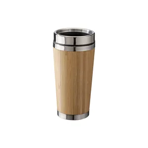 Tazza in Acciaio e Bambù Personalizzata per Promozioni - Product Image 1