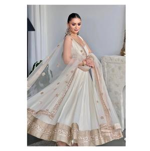 Georgette moderno bordado pesado 5mm secuencia trabajo mejor precio India zorro puro para fiesta alta demanda ropa India pakistaní - Product Image 1