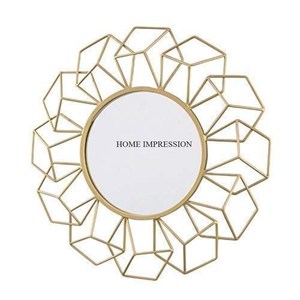 Nouvelle Collection Métal Fer Or Couleur Décoration Tenture Miroir Qualité Supérieure Grande Taille Salon Miroir Mural - Product Image 6