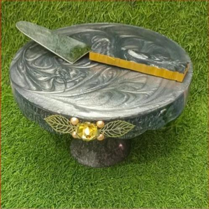 Base para Pastel de Resina Epoxi con Acabado Pulido, Diseño Floral, Forma Cuadrada, Excelente Calidad para Servir en Fiestas - Product Image 3