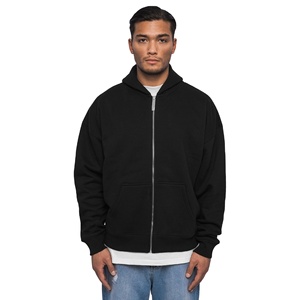 Sudadera con capucha y cremallera completa para hombre, estilo informal, de algodón suave y forro polar, corte holgado y relajado, ideal para el invierno. - Product Image 1